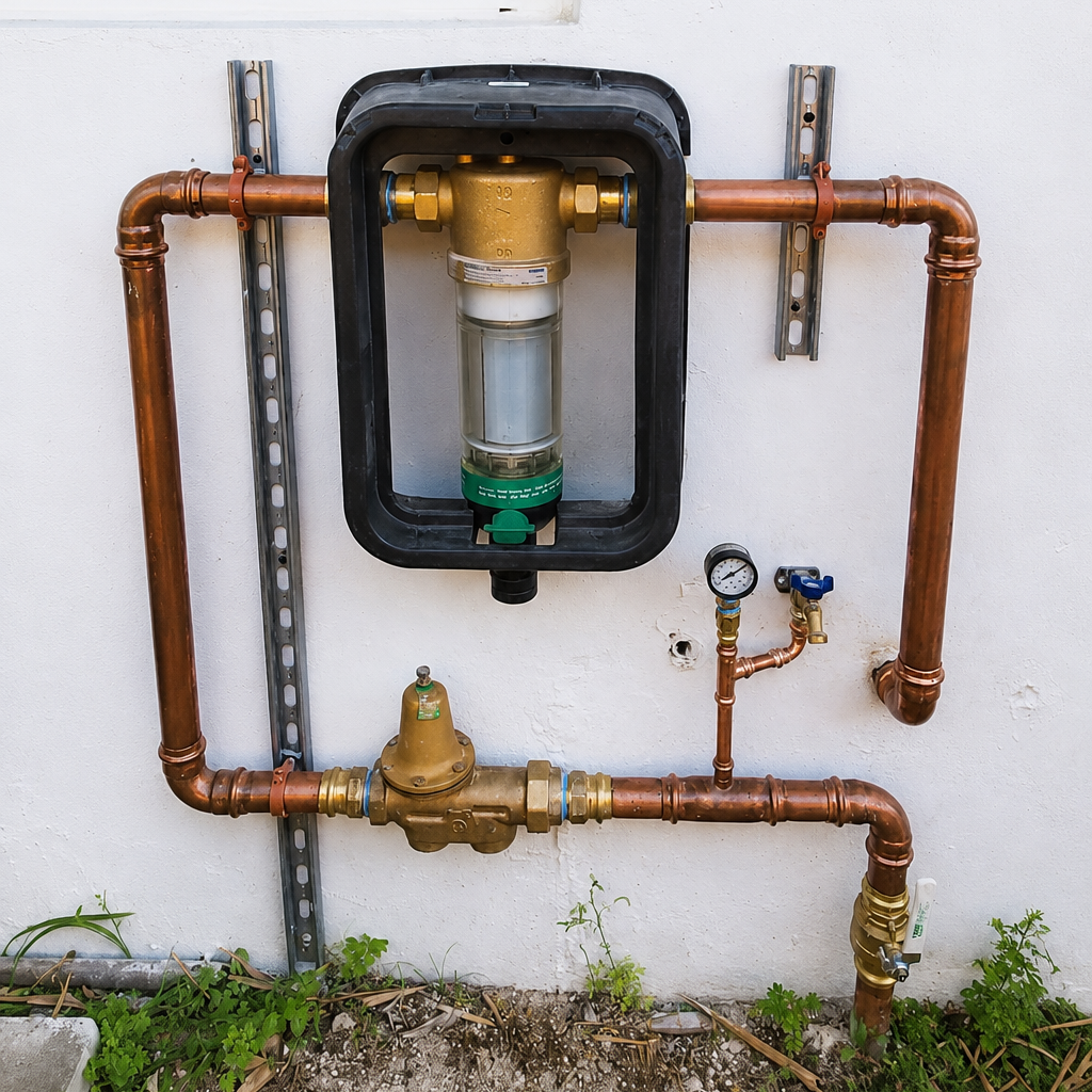 Main Water Valve & Sediment Filter