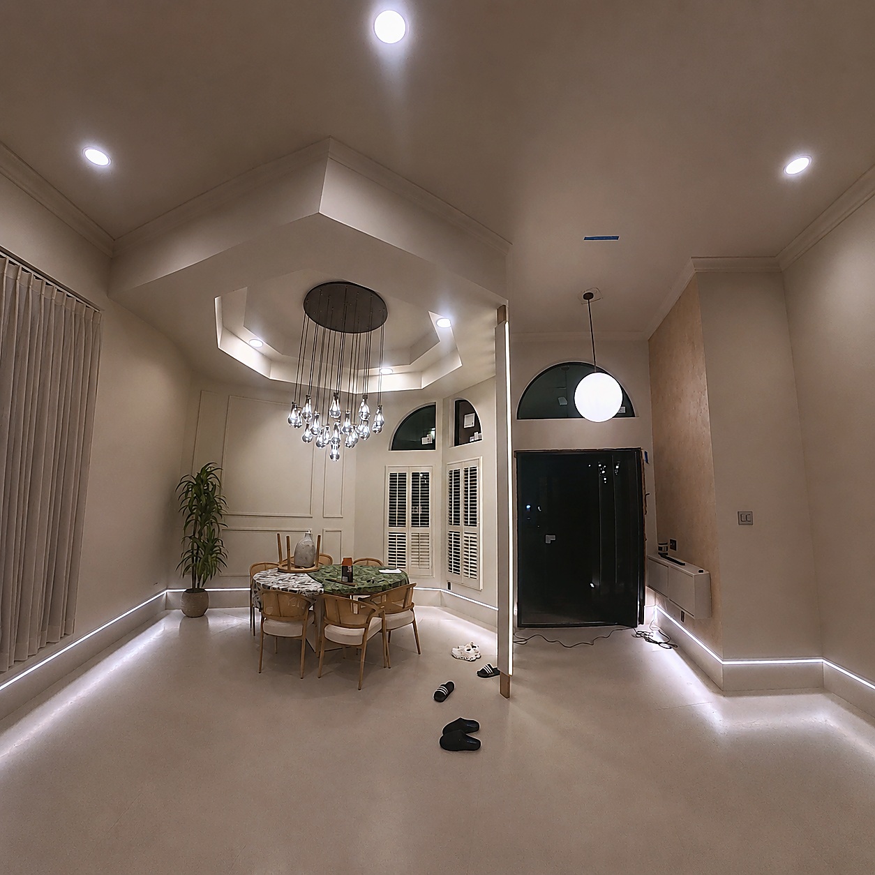 Massive Chandelier Installation In Boca